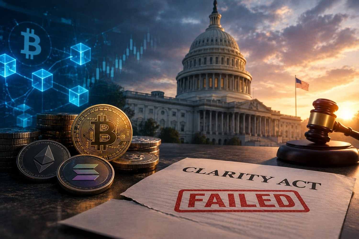 The CLARITY Act Just Died In The Senate — Founders Say Guessing Continues - Yellow.com