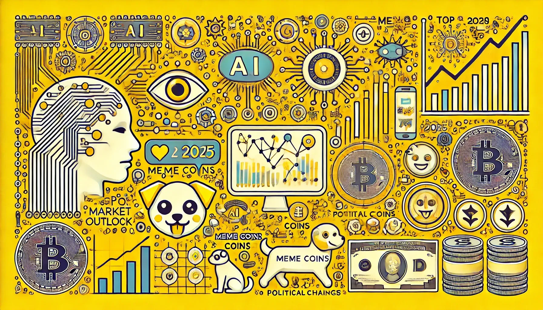 Top-Ausblick auf den Kryptomarkt 2025: KI, Memecoins, Politische  Veränderungen