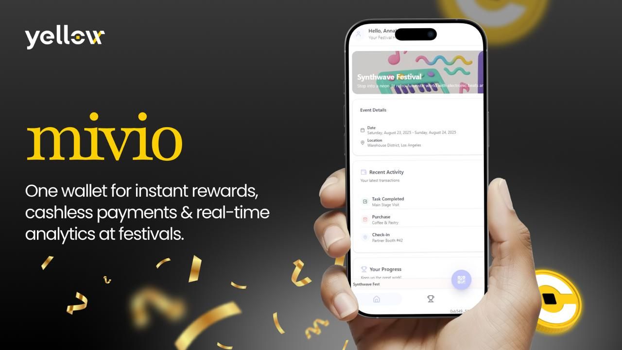 Built on Yellow SDK: Mivio App Launches Fee-Free Cashless Payments for Festival Vendors, Attendees