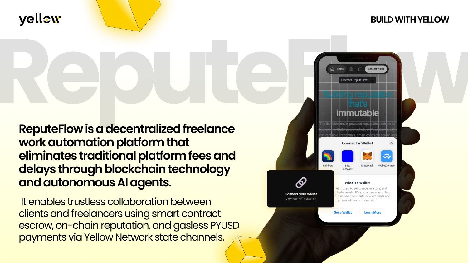 ReputeFlow 使用Yellow SDK 启动AI 自动化自由职业平台，费用全免| Yellow.com