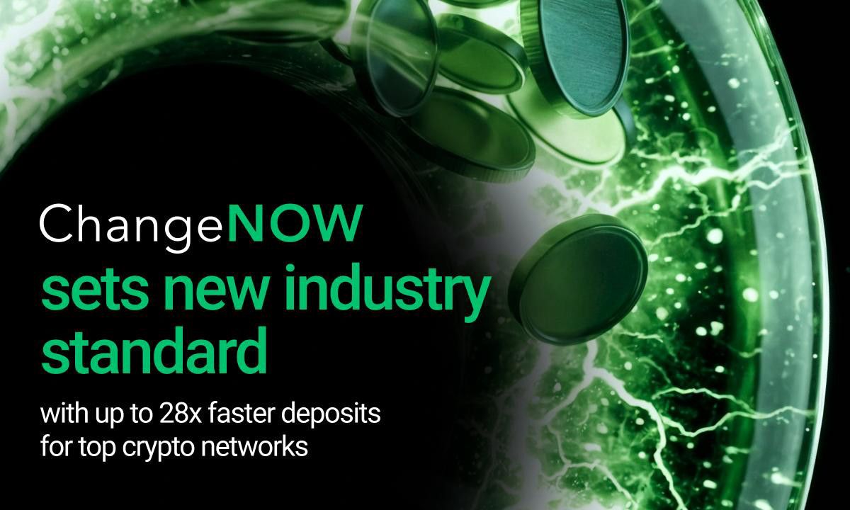 ChangeNOW 报告称在主流加密网络上 存款速度最高快至 28 倍