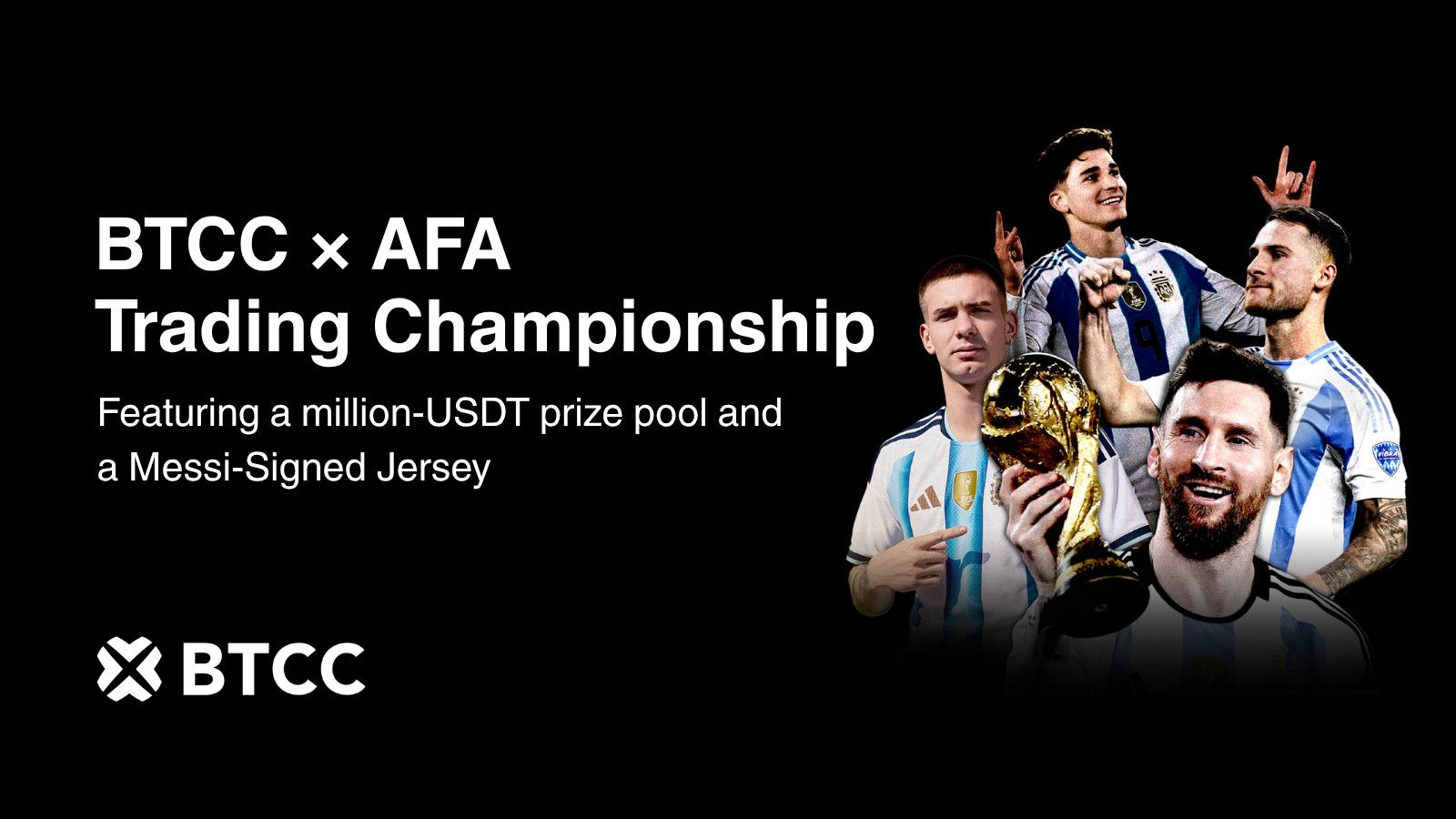BTCC 거래소와 AFA, 100만 USDT 상금 풀과 메시 친필 사인이 담긴 유니폼이 걸린 트레이딩 챔피언십 개최