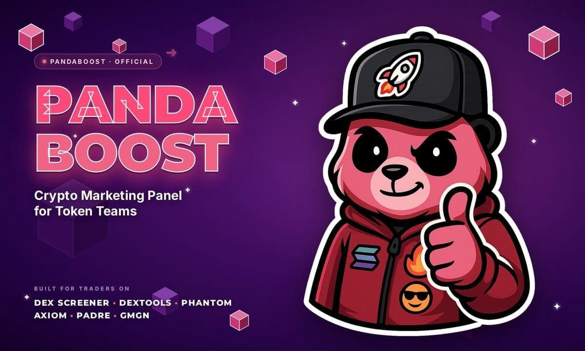 PandaBoost presenta panel de marketing para servicios de tendencias en DEX Screener, DEXTools y terminales de trading
