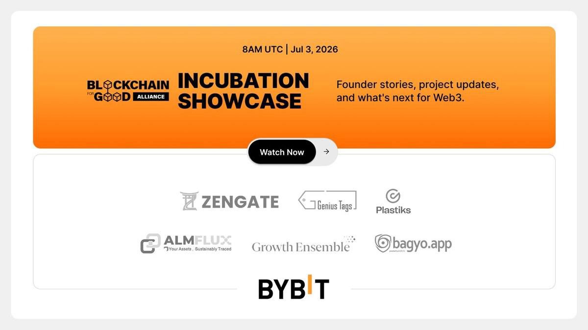 Bybit-Livestream: Präsentation des neuesten Incubation-Kohortenprogramms der Blockchain for Good Alliance