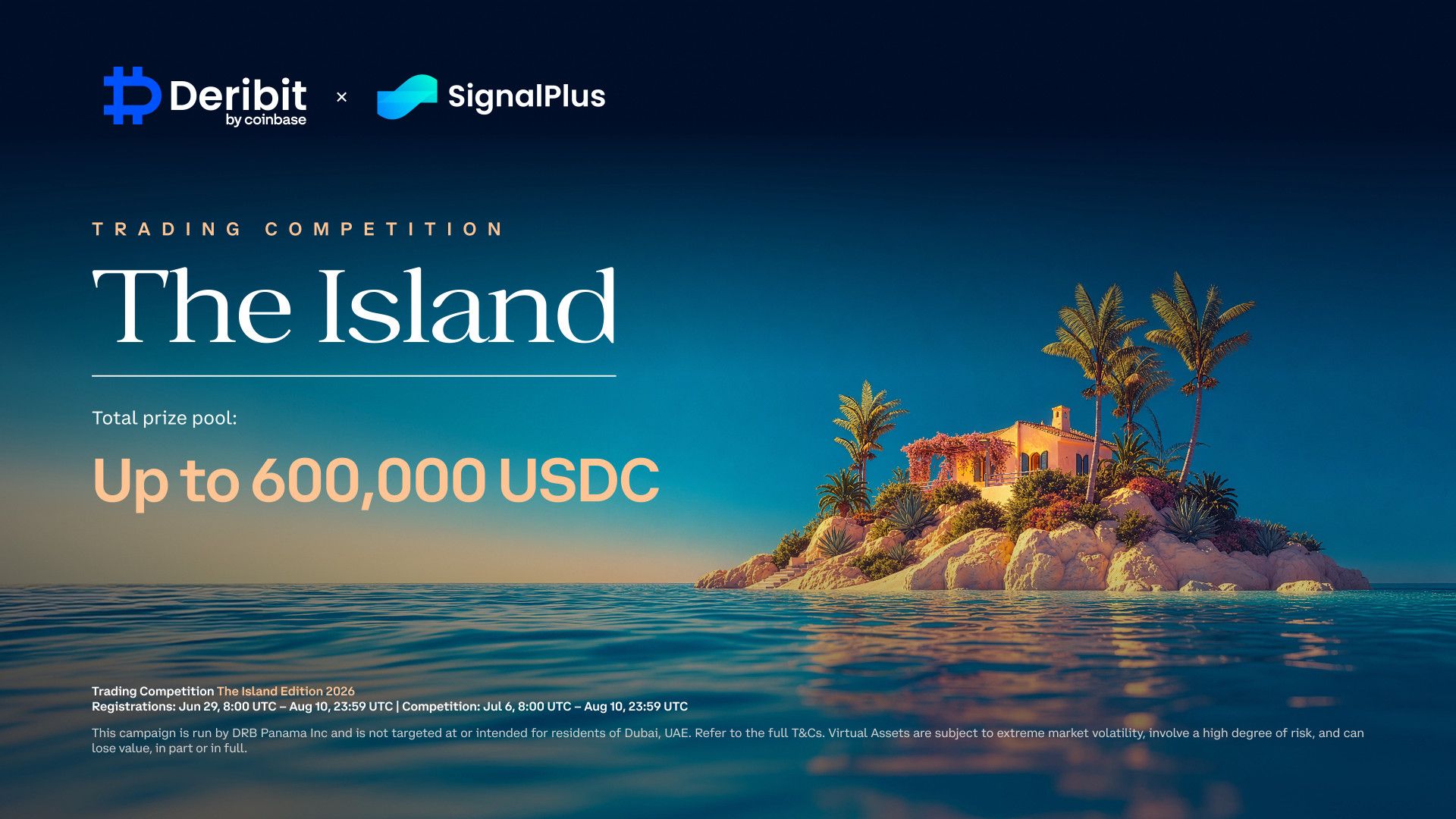 ديربيت وسينال بلس يطلقان مسابقة التداول "ذا آيلاند" مع جوائز تصل إلى 600,000 دولار أمريكي USDC